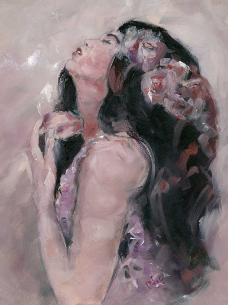 Woman with rose crown â€“ sensual art print by Maria Nella Fadda for $57.95 CAD