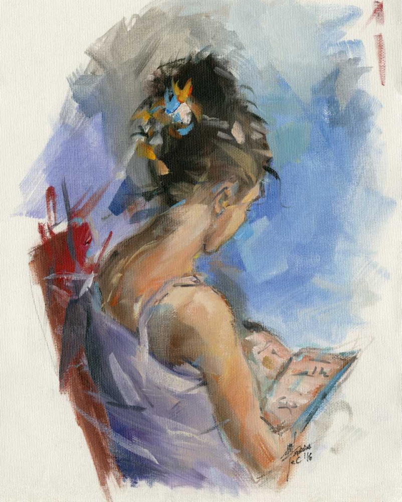 Young Girl love reading a book art print by Maria Nella Fadda for $57.95 CAD