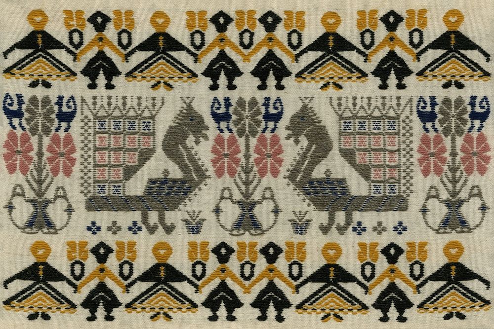 Sardinian Traditional multicoloured tapestry art print by anonymous for $57.95 CAD