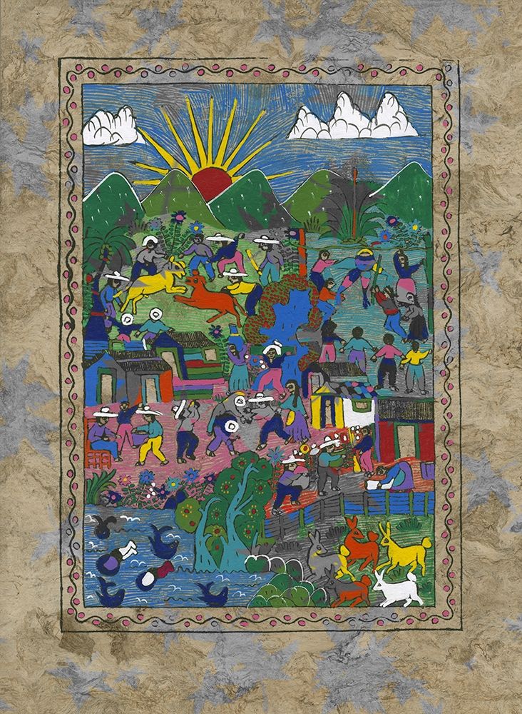Peruvian Multicoloured Village art print by anonymous for $57.95 CAD