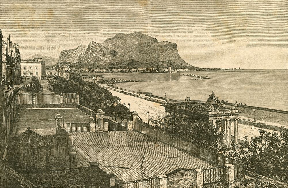 Palermo view Mondello beach Italy art print by Archivio for $57.95 CAD
