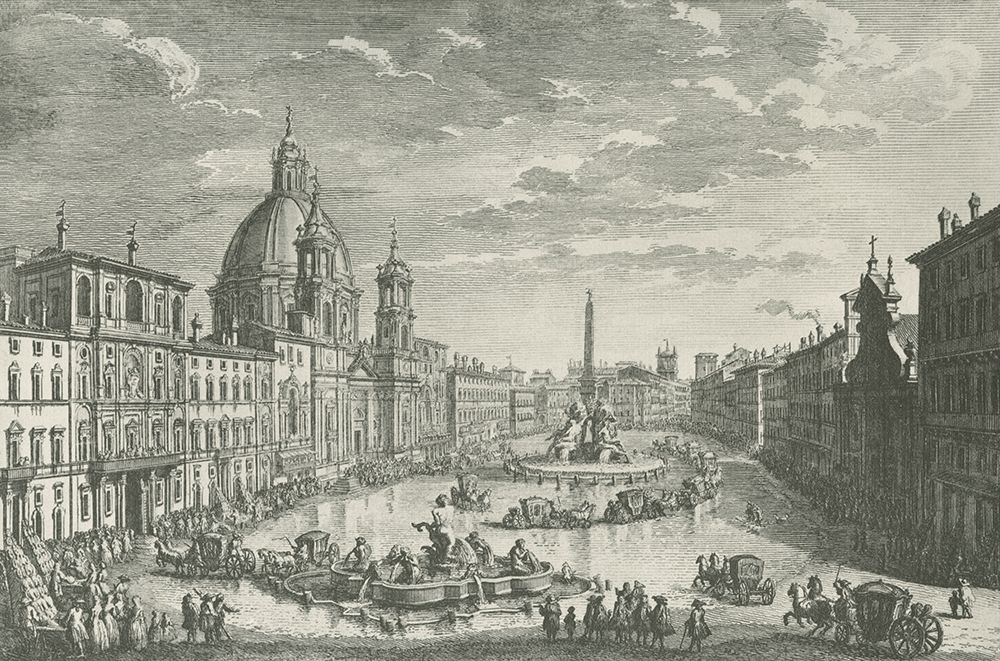 Navona Square Rome Italy European art print by Archivio for $57.95 CAD