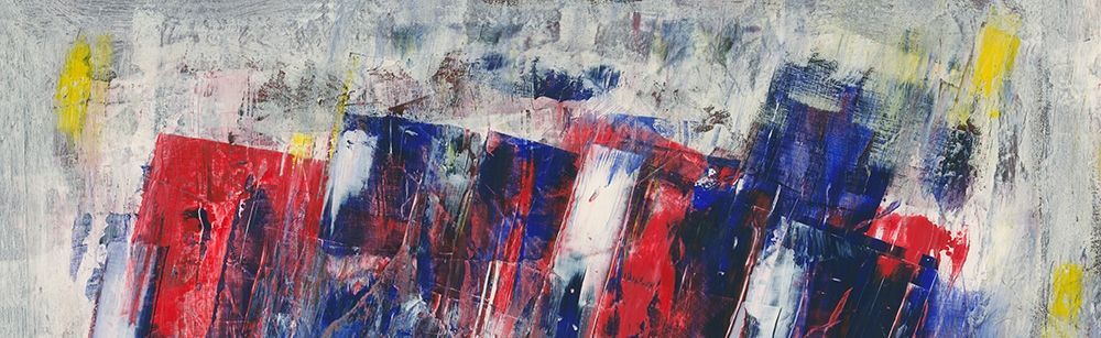 Red, Blue, Yellow and Grey Abstract art print by Anonymous for $57.95 CAD