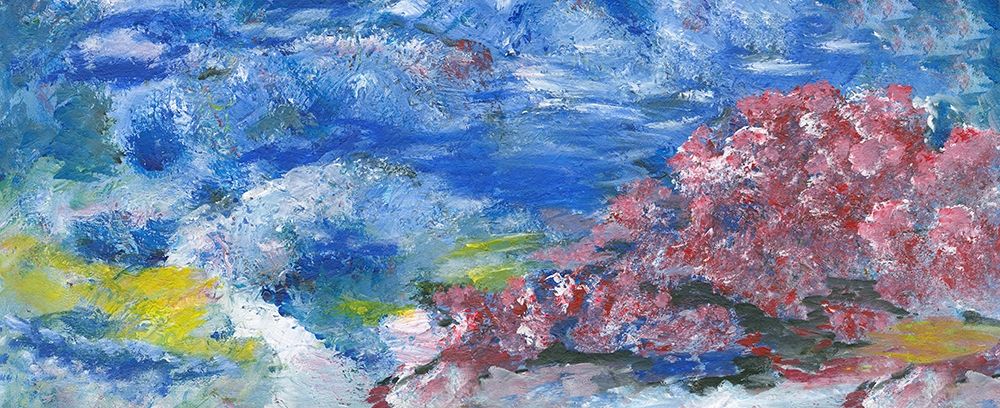 Abstract Lilac Waterlilies in the blue water III art print by Anonymous for $57.95 CAD