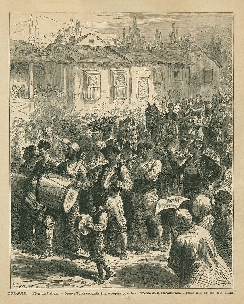 Crowded Parade in a Turkish Village art print by Anonymous for $57.95 CAD