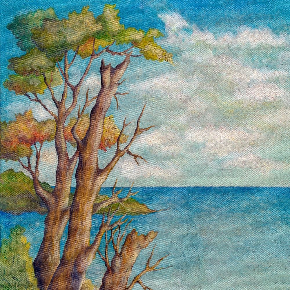 Relaxing Seascape with tree art print by Anonymous for $57.95 CAD