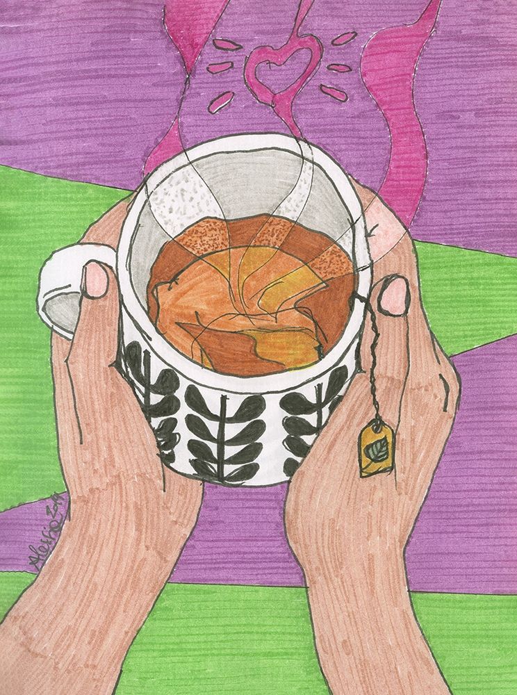 Pop Cup of Hot Tea art print by Alessia Meloni for $57.95 CAD