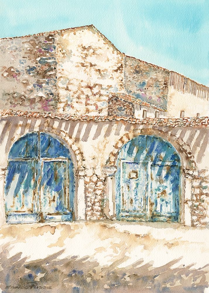 Country House with arches art print by Enrico Pinna for $57.95 CAD