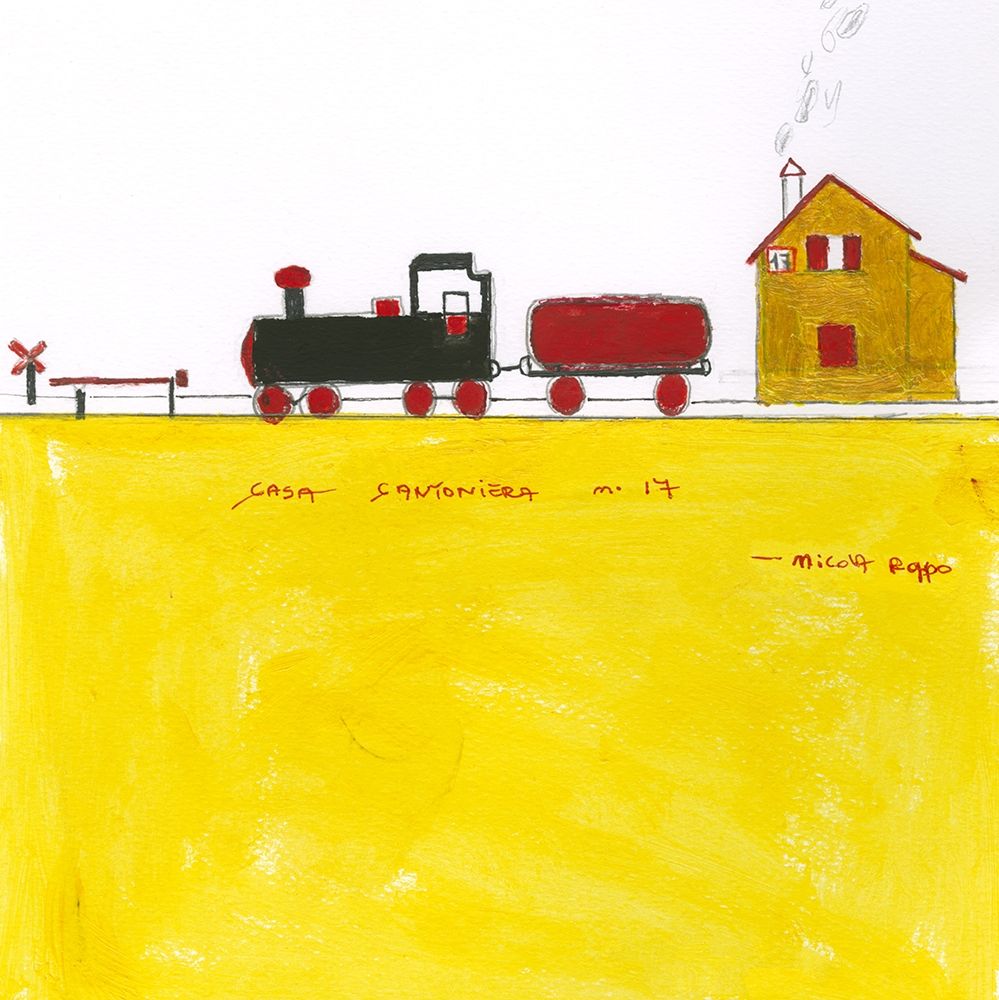 Green and red rain and Roadhouse square art print by Nicola Roppo for $57.95 CAD