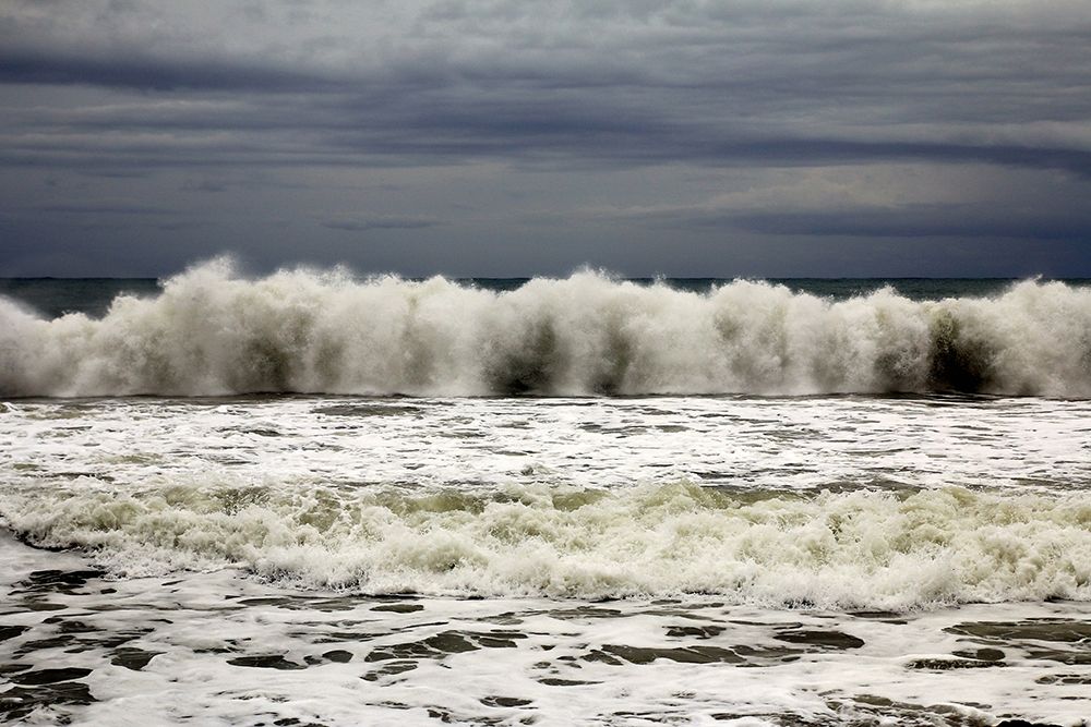 Sea with wave backwash in a cloudy day art print by Saiu Giovanni for $57.95 CAD