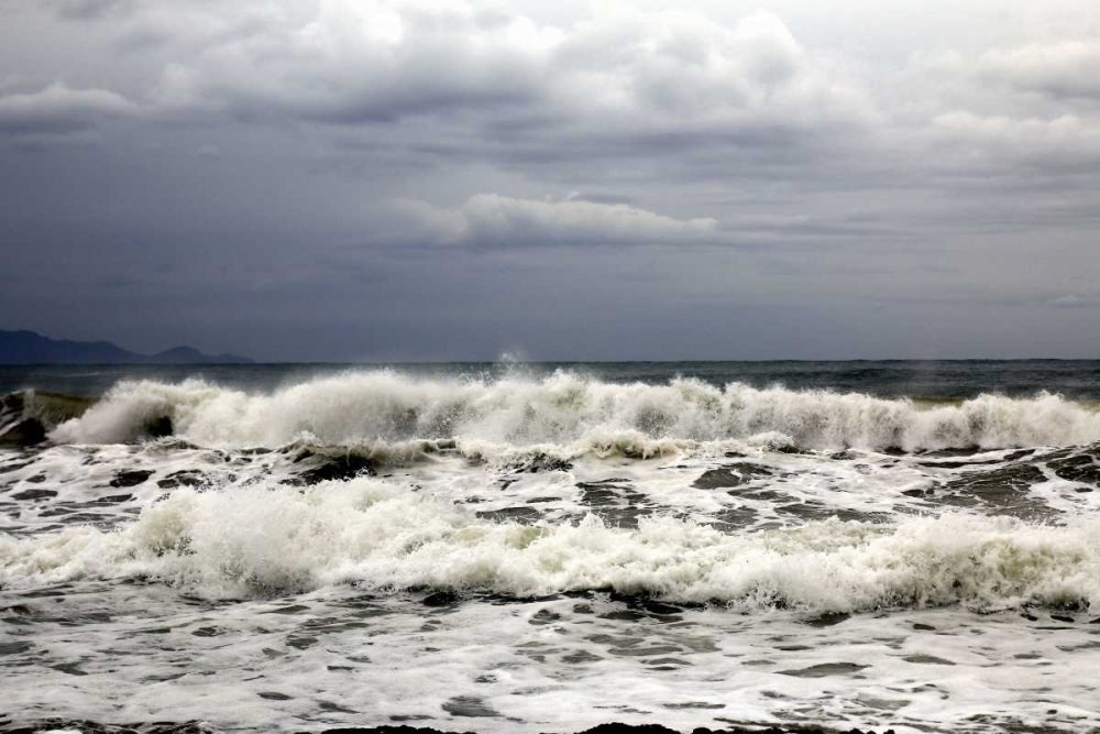 Waves ebb in a cloudy day art print by Saiu Giovanni for $57.95 CAD