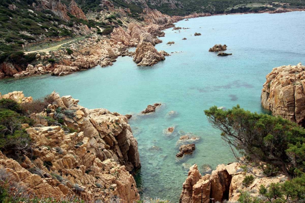 Rocky cliffs on turquoise sea in Sardinia Island art print by Saiu Giovanni for $57.95 CAD