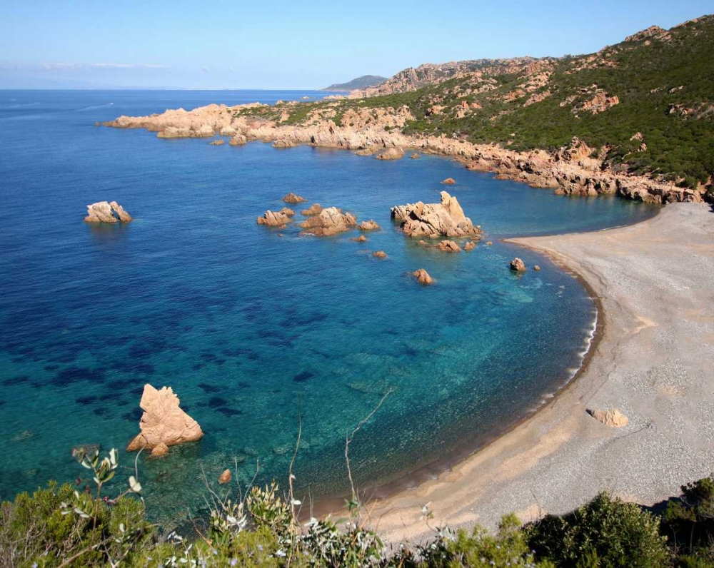 Relaxing shore and turquoise sea in sardinia island art print by Saiu Giovanni for $57.95 CAD