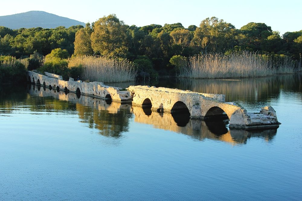 Ancient Roman bridge on the pond art print by Giovanni Saiu for $57.95 CAD