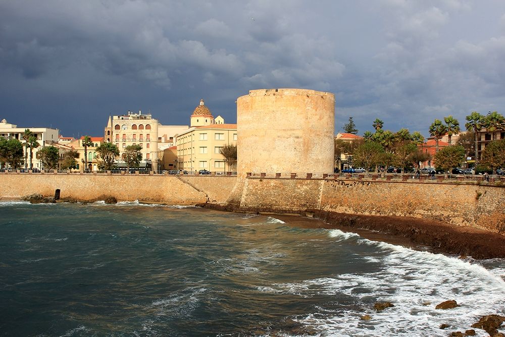 Alghero-old-tower-italy-sardinia art print by Giovanni Saiu for $57.95 CAD