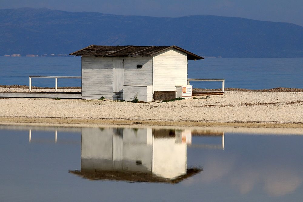 Stintino-sea-salt-flats-wooden-houses-I art print by Giovanni Saiu for $57.95 CAD