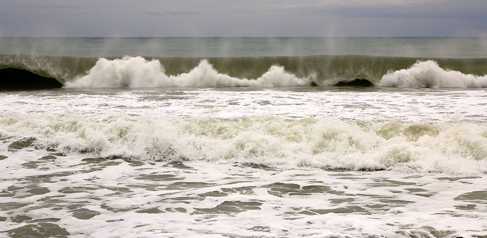 Waves Crashing on the rocks in a cloudy day art print by Giovanni Saiu for $57.95 CAD