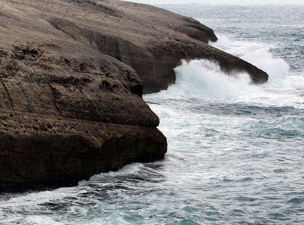 Waves Crashing on smooth rocks art print by Giovanni Saiu for $57.95 CAD