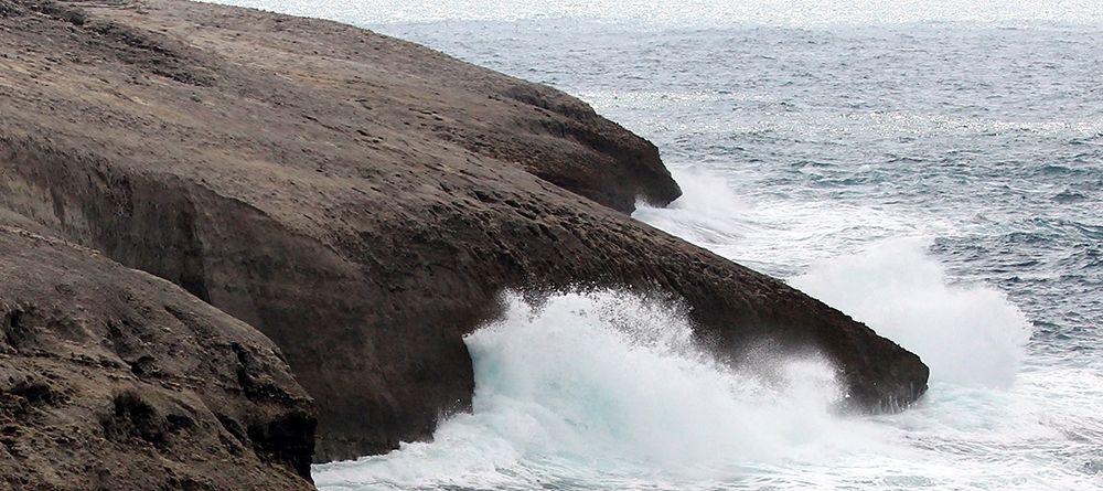 Waves Crashing on smooth rocks crop art print by Giovanni Saiu for $57.95 CAD