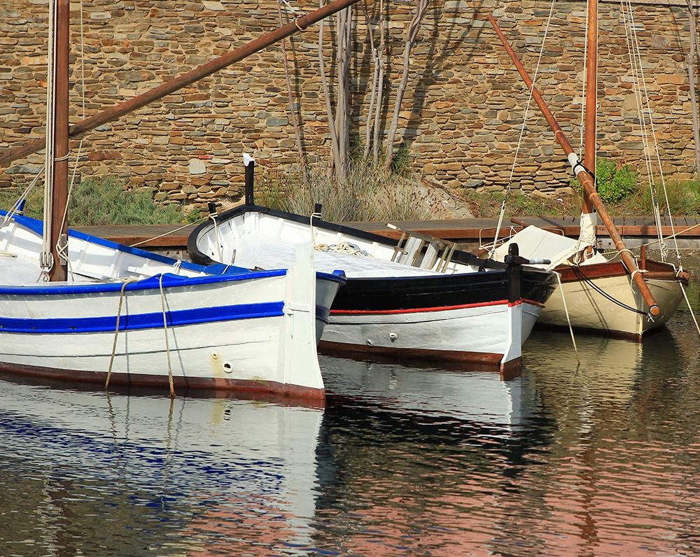 Three berthed boats art print by Giovanni Saiu for $57.95 CAD