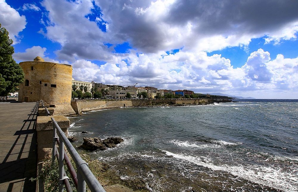Cloudy morning on the ancient walls of Alghero town art print by Giovanni Saiu for $57.95 CAD