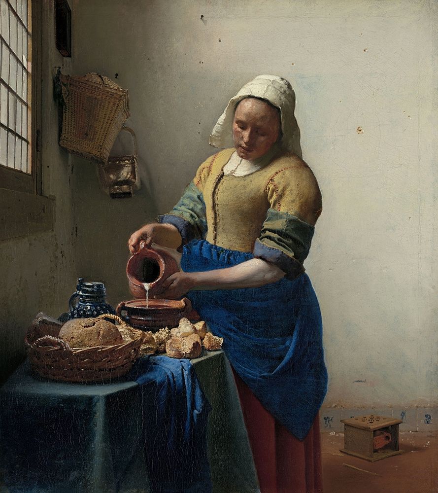 The Milkmaid art print by Johannes Vermeer for $57.95 CAD