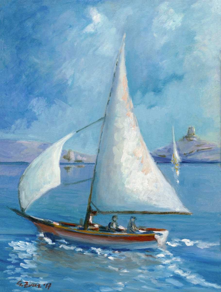 Sail Boat Regatta race sea island sardinia art print by Gianfranco Zucca for $57.95 CAD