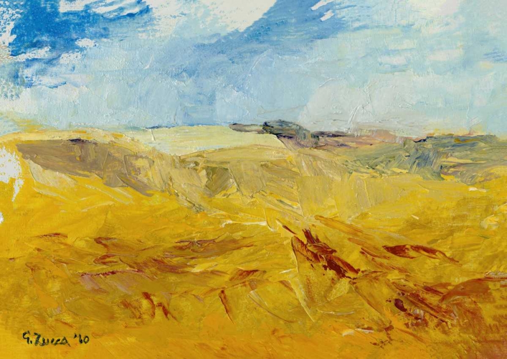 Yellow field color island sardinia italy art print by Gianfranco Zucca for $57.95 CAD