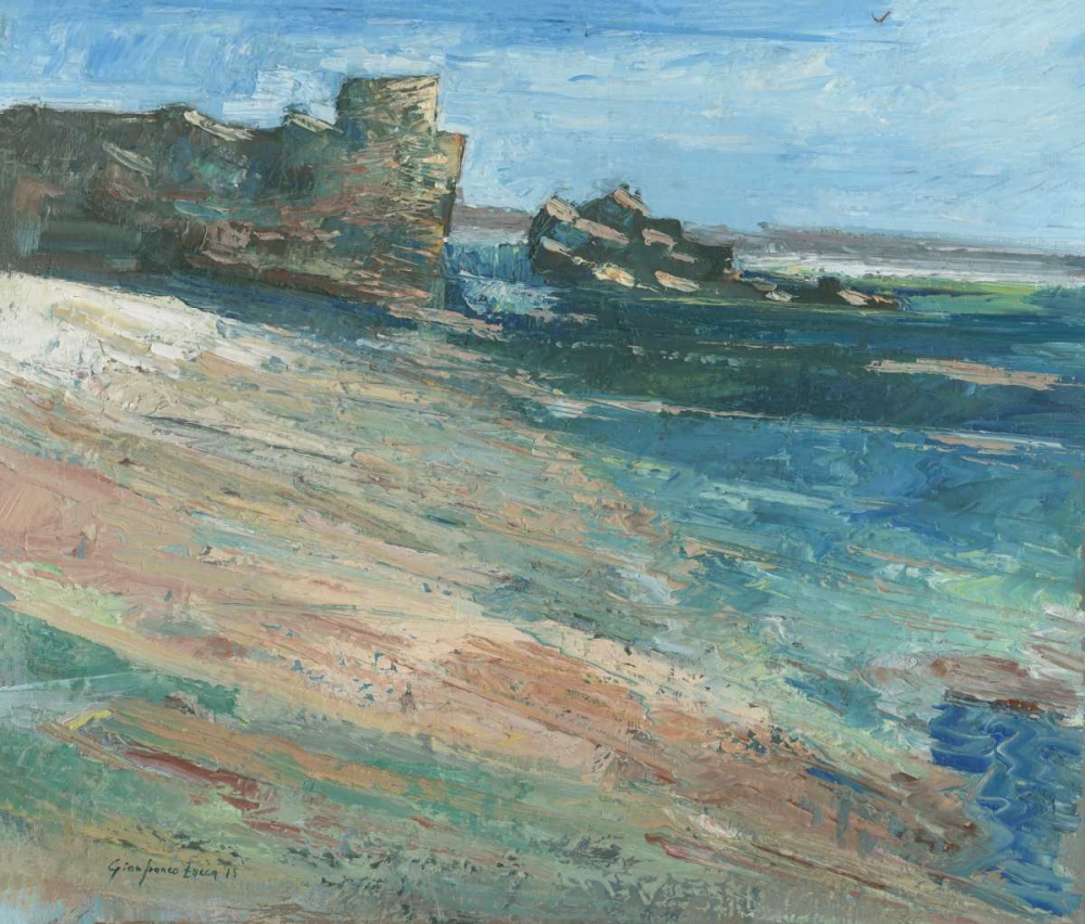 Beach near the old town italy art print by Gianfranco Zucca for $57.95 CAD