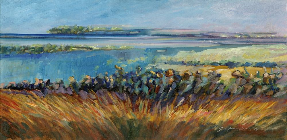 Coastal Landscape with prickly pears crop art print by Gianfranco Zucca for $57.95 CAD