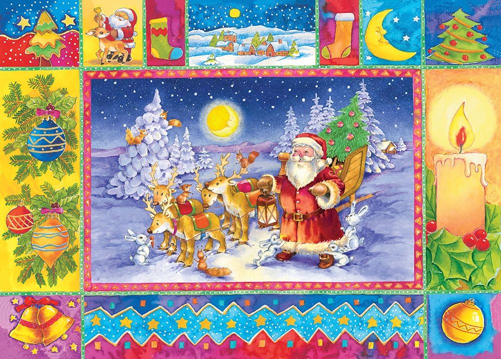 Santa and Friends art print by Patrick Hoenderkamp for $57.95 CAD