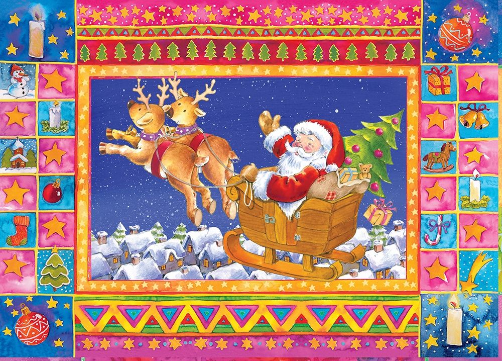 Santa and Friends 2 art print by Patrick Hoenderkamp for $57.95 CAD
