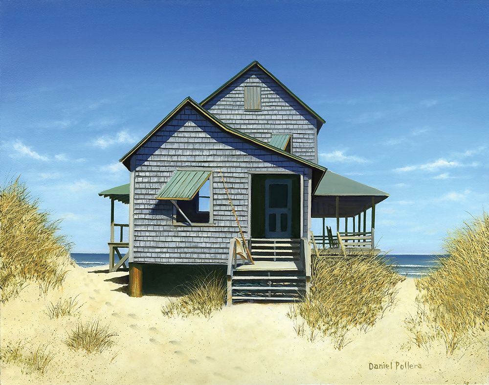 Oceanfront Bungalow art print by Daniel Pollera for $57.95 CAD