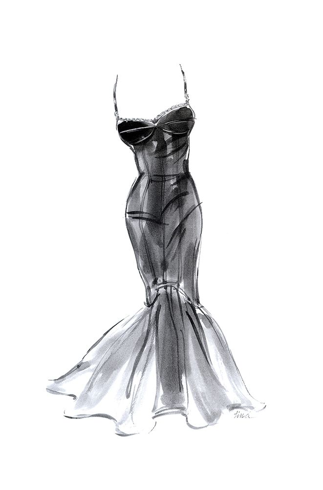 Black Dress With Flair art print by Tina Amico for $57.95 CAD
