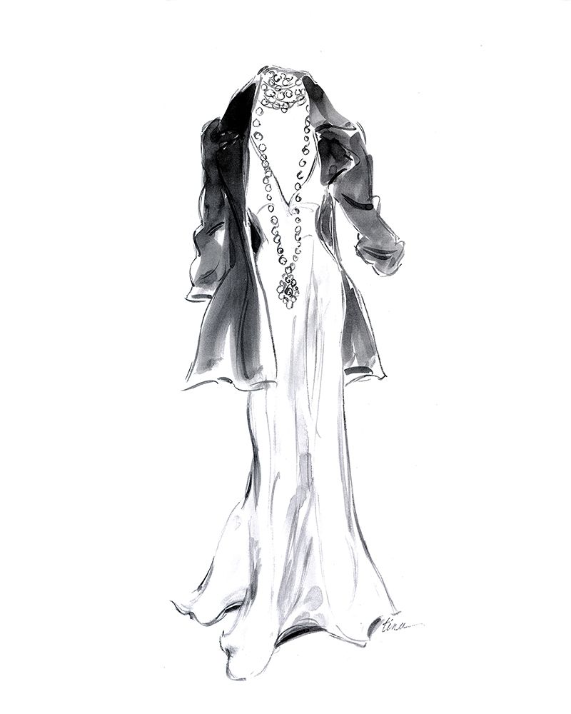 Black Jacket with Necklace art print by Tina Amico for $57.95 CAD