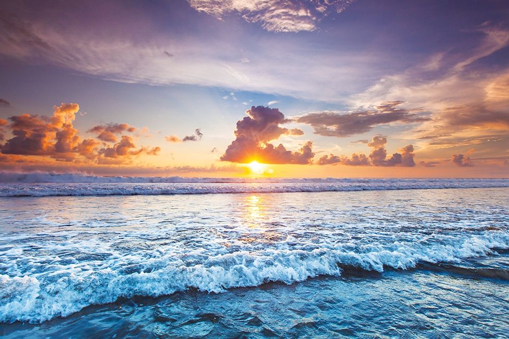 Sunset over Blue Sea art print by Mikhaylov for $57.95 CAD