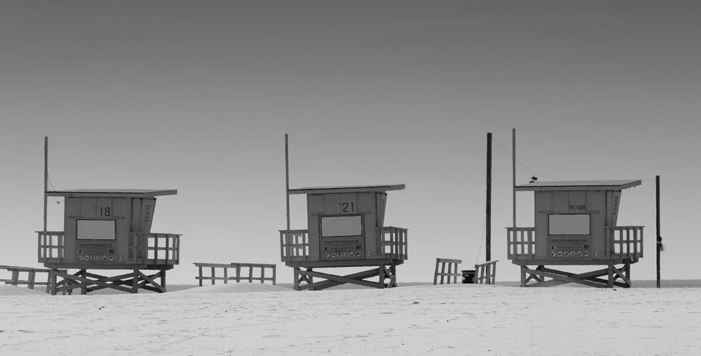 Lifeguard Shacks, Venice Beach art print by Anonymous for $57.95 CAD