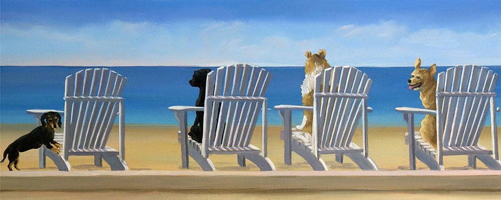 Beach Chair Tails art print by Carol Saxe for $57.95 CAD