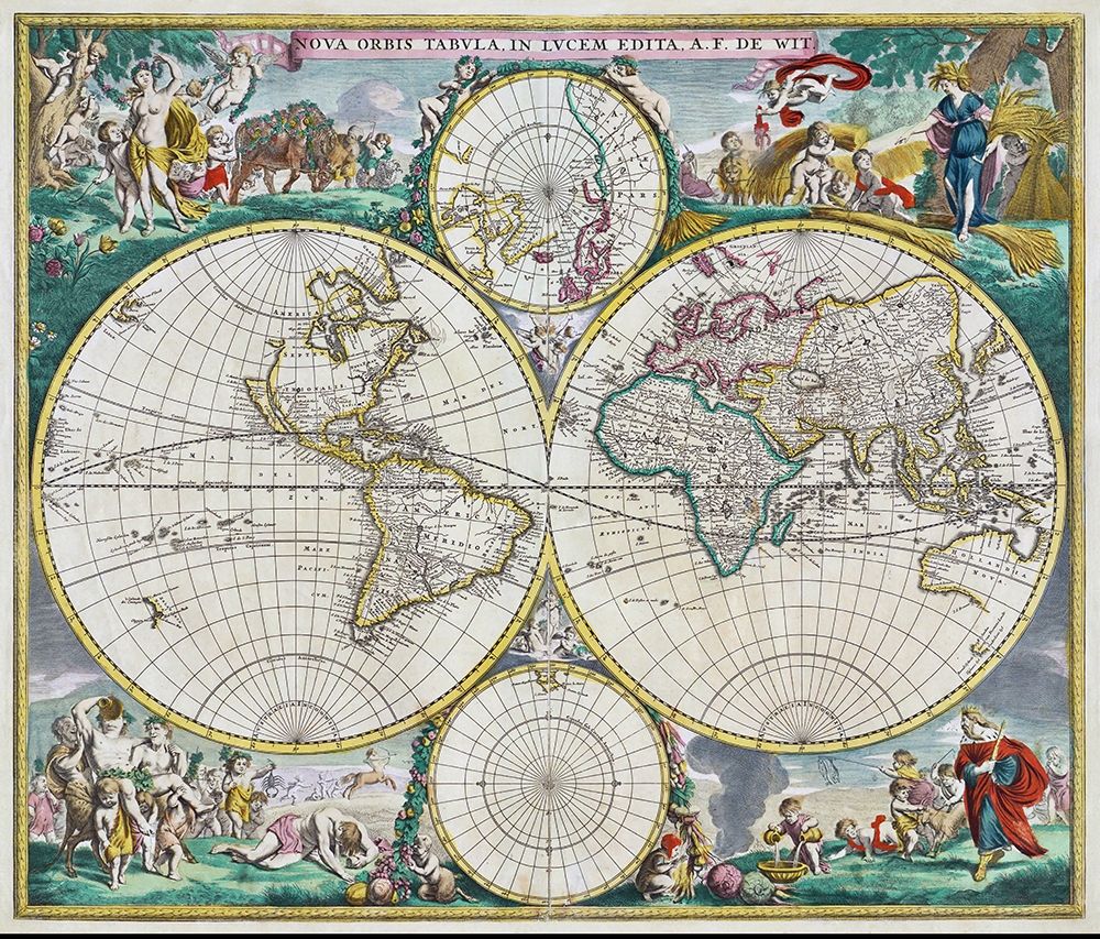 Nova Orbis, 1670 art print by Frederick de Wit for $57.95 CAD