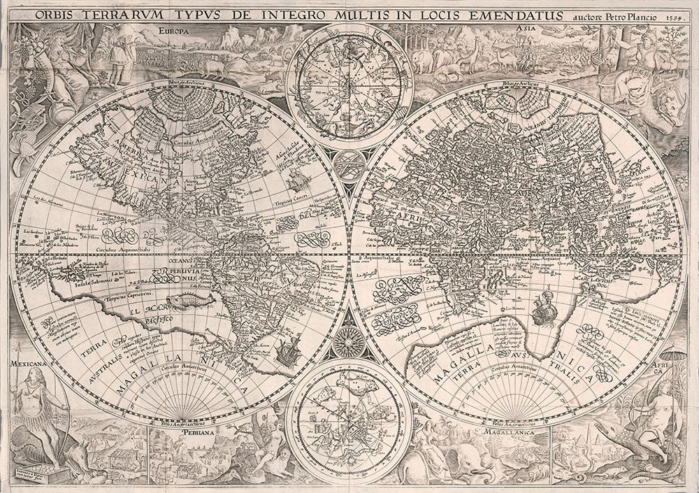 World Map 1594 art print by Petro Plancio for $57.95 CAD