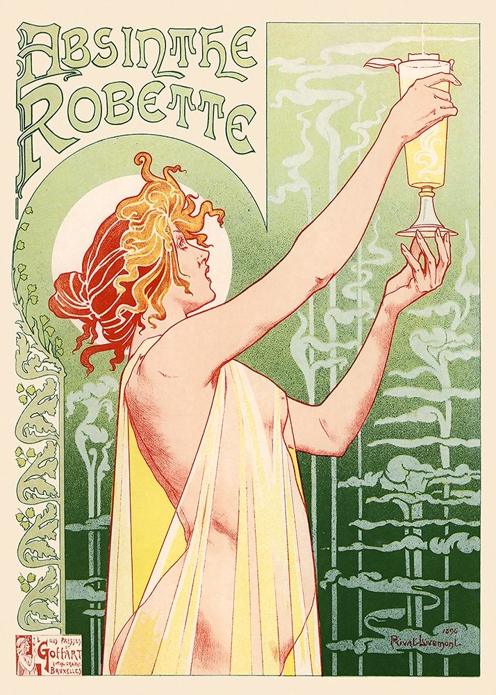 Absinthe Robette, 1896 art print by Henry Privat-Livemont for $57.95 CAD