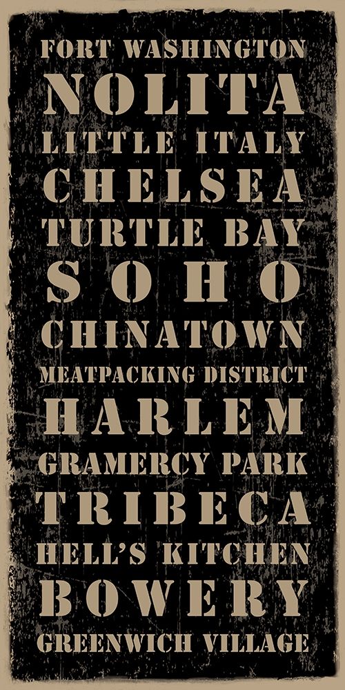 NYC Industrial Districts Sign art print by Anonymous for $57.95 CAD