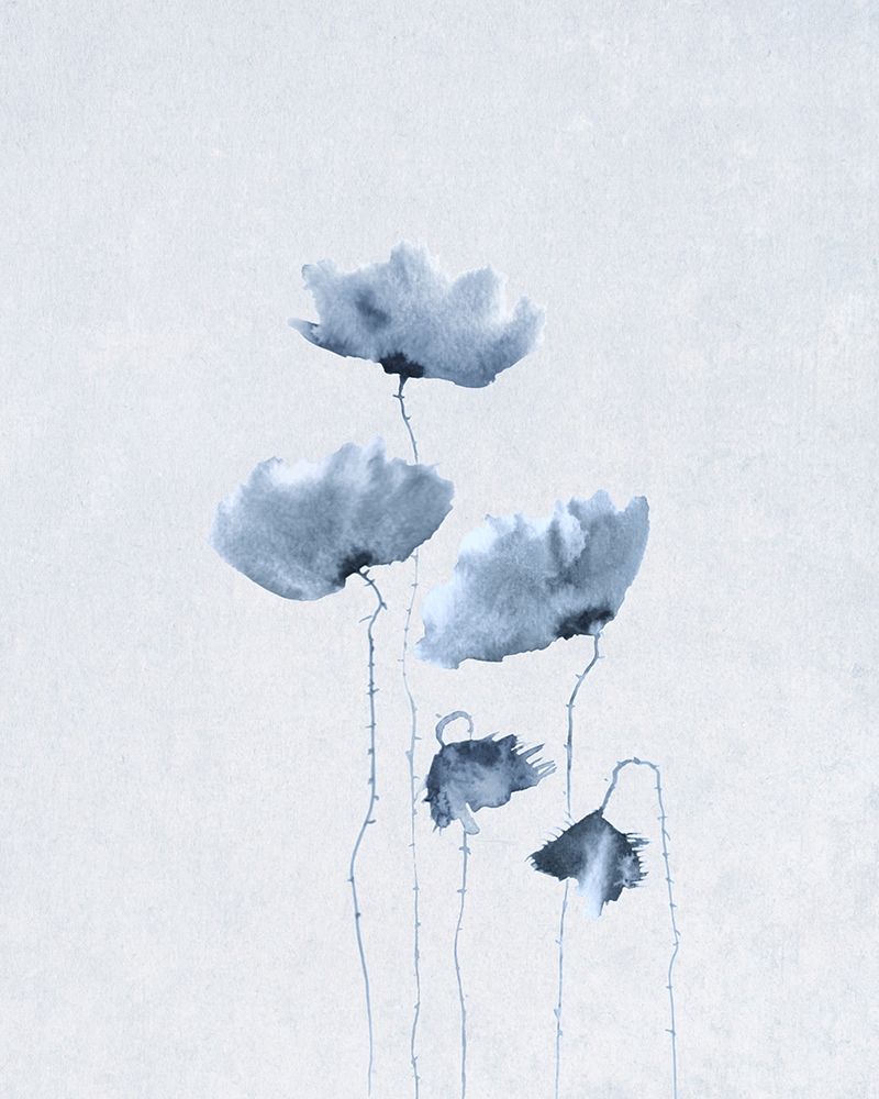 Blue Poppies 1 art print by Anonymous for $57.95 CAD