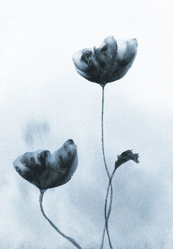 Deep Indigo Poppies art print by Anonymous for $57.95 CAD