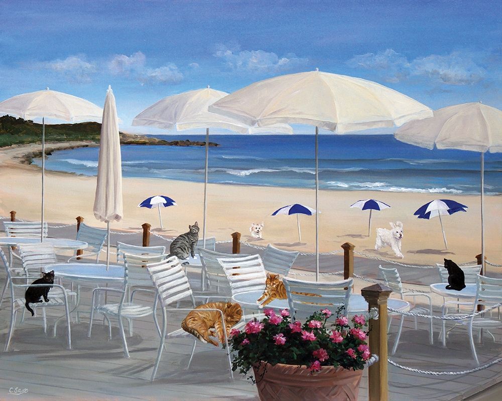Beach Club Deck 2 art print by Carol Saxe for $57.95 CAD