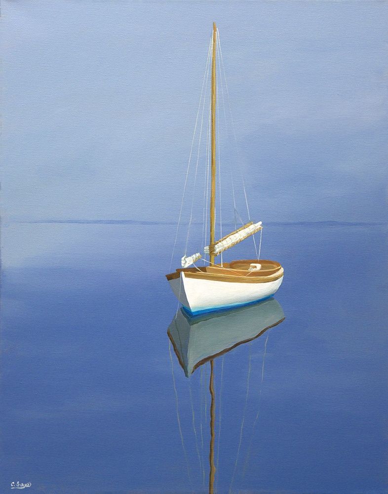 Moored Sailboat art print by Carol Saxe for $57.95 CAD