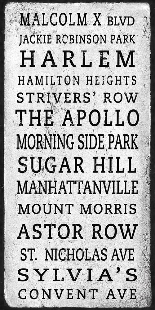 Harlem Signage 1 art print by Anonymous for $57.95 CAD