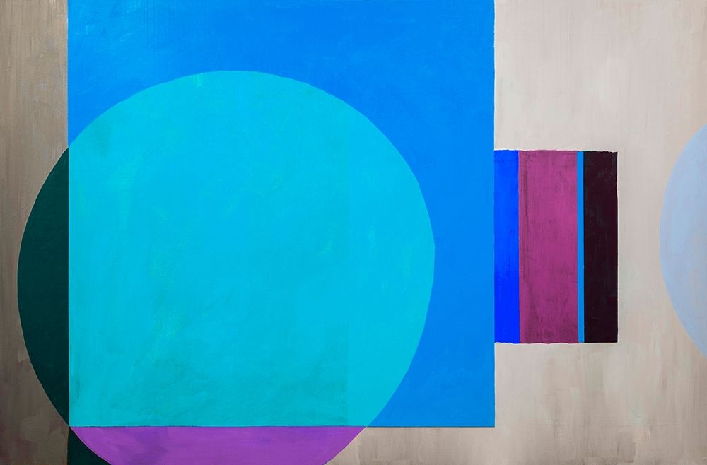 Geometric Abstract of circles and squares art print by Anonymous for $57.95 CAD