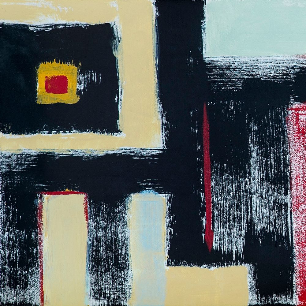 Abstract of Connected Black Shapes I art print by Anonymous for $57.95 CAD