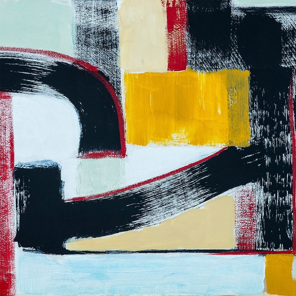 Abstract of Connected Black Shapes II art print by Anonymous for $57.95 CAD